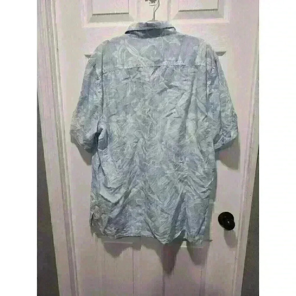 Natural Blue Premium Visitor Tropical Shirt Linen Blend Shirt 2XL - Picture 2 of 4